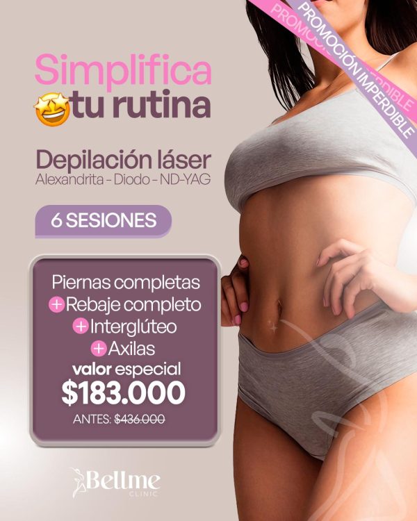 Piernas Completas + Rebaje completo + Interglúteo + Axilas