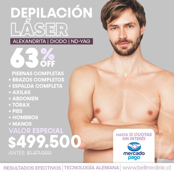 Piernas Completas + Brazos Completos + Espalda Completa + Axilas + Abdomen + Tórax + Pies + Hombros + Manos