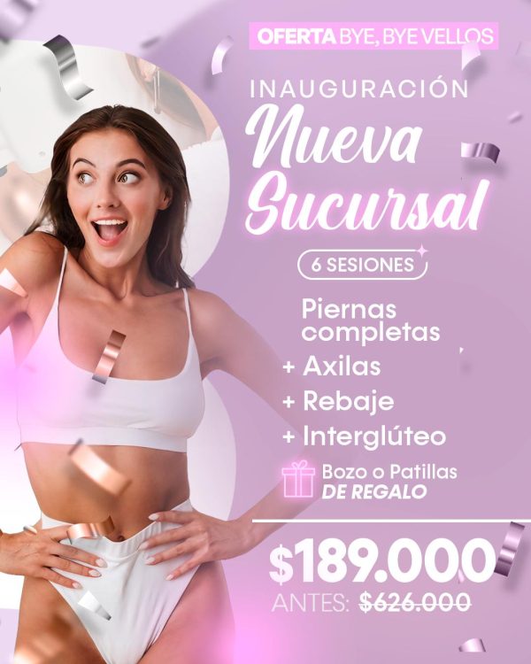 Piernas Completas + Axilas + Rebaje + Interglúteo