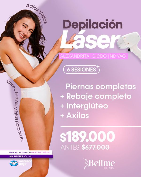 Piernas Completas+ Rebaje Completo + Interglúteo + Axilas