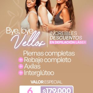 Piernas Completas+ Rebaje Completo + Axilas + Interglúteo