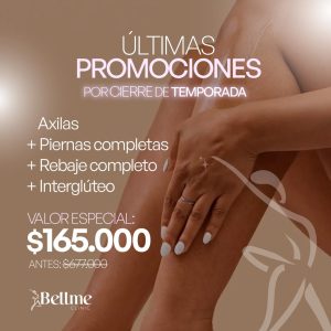 Axilas+ Piernas completas+ Rebaje completo+ Interglúteo