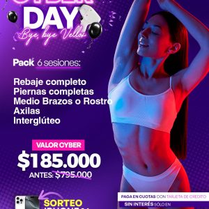 REBAJE COMPLETO + PIERNAS COMPLETAS + MEDIO BRAZO O ROSTRO + AXILAS + INTERGLUTEO