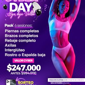 Piernas completas + Brazos completos +Rebaje completo + Axilas + Interglúteo + Rostro o Espalda baja