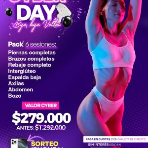 Piernas completas  + Brazo completos + Rebaje completo + Interglúteo + Espalda baja + Axilas + Abdomen + Bozo